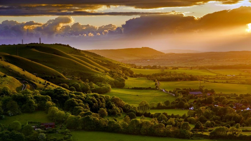 Sunset over Fulking Escarpment