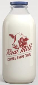 Real milk bottle